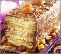 Bûche au mascarpone et à la crème de marrons