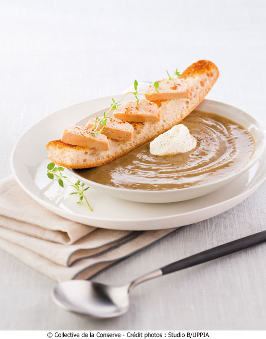 soupe_lentilles_tartines_foie_gras