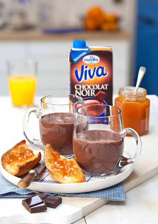 Candia Viva Chocolat Noir booste le petit-déjeuner et le goûter !