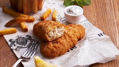 Cabillaud Fish and Chips Sauce yaourt menthe citron