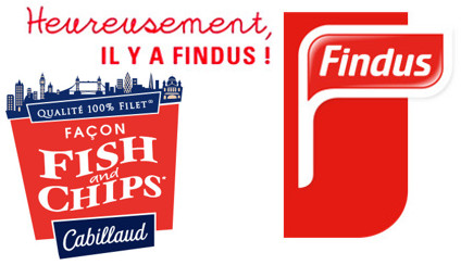 Fish and Chips cabillaud Findus Logo 