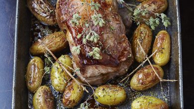 Selle d’agneau à l’origan, pommes grenailles