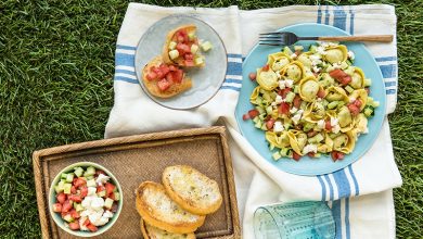 Ravioli aux Légumes du Soleil tomates cerises, feta et concombre