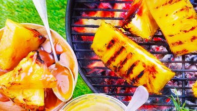 Ananas grillé sauce crémeuse caramélisée