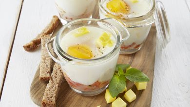 Œufs cocotte petits légumes cubes de bloc végétal Classique Nurishh