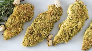 Poulet croûte noix de coco et pistaches