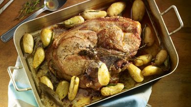 Rouelle de porc oignons