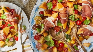 Salade Panzanella melon Jambon de Parme