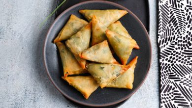 Samossas patate douce sauce curry