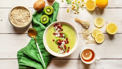 Smoothie bowl citron kiwi