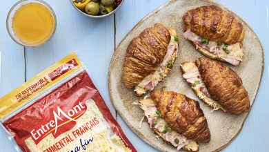 Croissants apéritifs jambon blanc Emmental Français Râpé Entremont