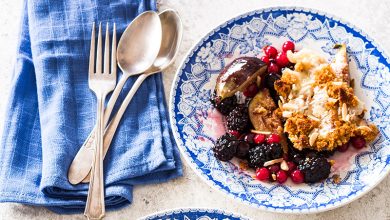 Fruits d’été croûte de pain d’épices Reblochon