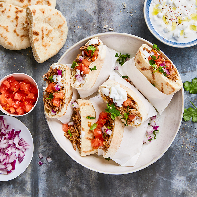 Minis-sandwichs à l’effiloché de gigot d’agneau