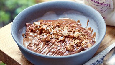 Mousse chocolat, praliné Fleur de Sel Le Guérandais