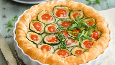 Tarte légumes fleurs Chevrotin AOP