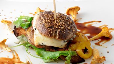 Burger Bleu des Basques et cèpes