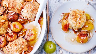 Crumble prunes Reine-Claude