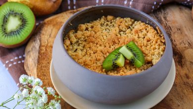 Crumble kiwi - poire - pomme