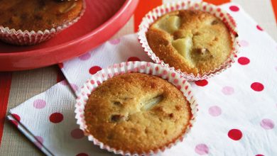 Muffins poires et noix