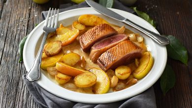 Canard Pomme du Limousin AOP rôtie, sauce cidre