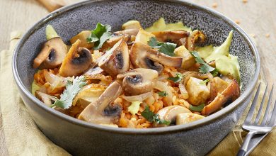 Dahl de lentilles corail Champignons LOU