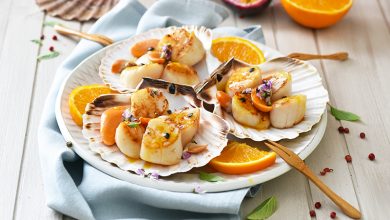 Noix de Saint-Jacques fruits de la passion