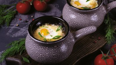 Œufs pochés bouillon de bœuf