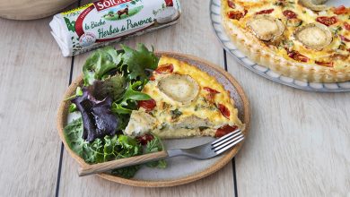 Quiche bûche de chèvre Herbes de Provence Soignon et tomates cerises