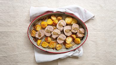 Filet mignon de porc farci au pain