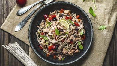 Nouilles soba au thon