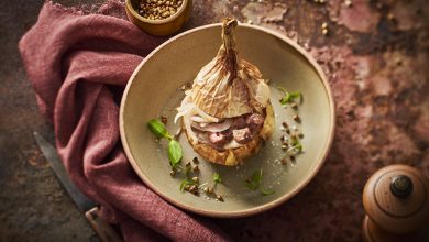 Oignons farcis aux rognons de porc