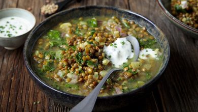 Soupe d’hiver aux lentilles épinards
