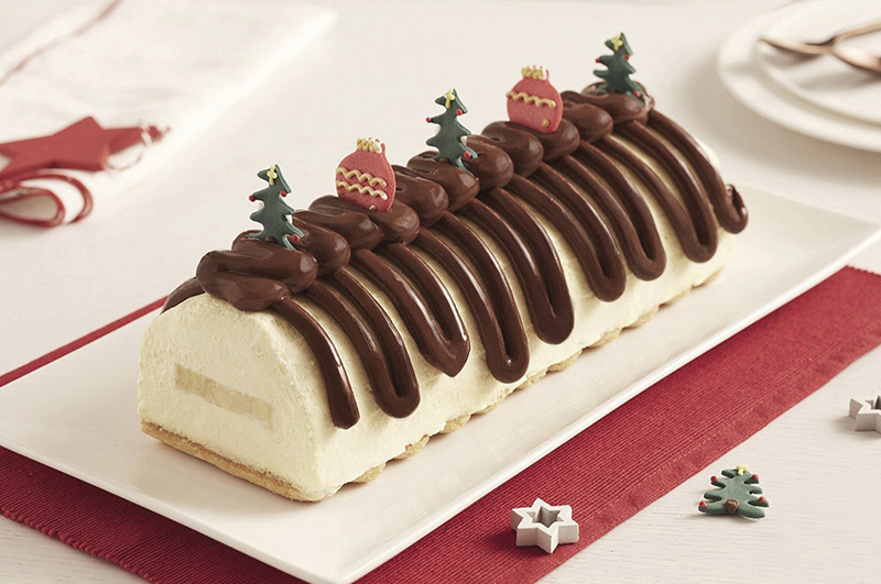 Bûche de Noël pomme vanille et Nutella