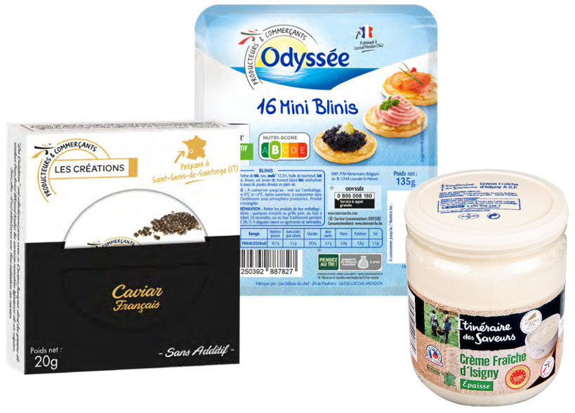 Caviar Créations - Blinis Odysée - Crème Isigny Itinéraire des saveurs