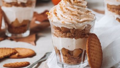 Verrines d’automne pommes au caramel