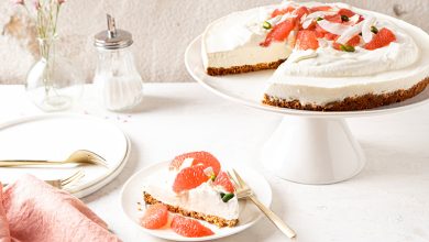 Cheesecake sans cuisson au pamplemousse de Floride