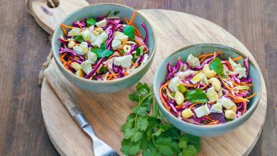Salade thaï bûche de chèvre légère Soignon mélange de crudités Florette