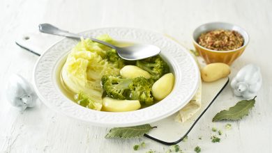 Soupe de Ratte du Touquet au chou et au brocoli
