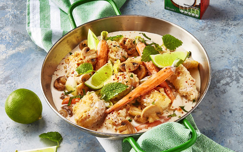 Blanquette de lotte au lait de coco | A Vos Assiettes