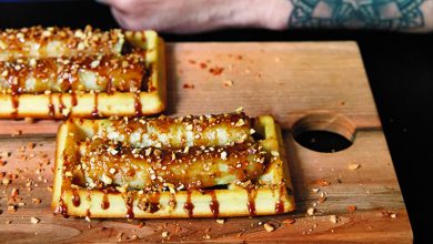 Gaufres bananes rôties