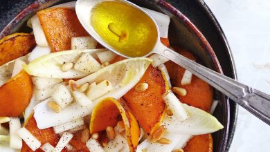 Salade de courge butternut, endives et poires