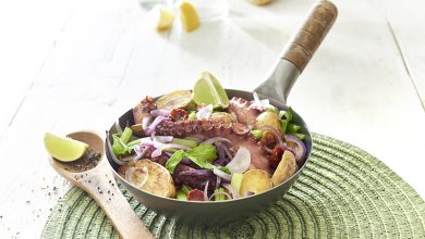 Wok de Ratte du Touquet aux tentacules de poulpe