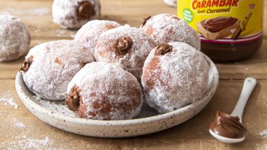 Beignets vénitiens fourrés pâte à tartiner Carambar Caramel