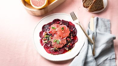 Carpaccio de betteraves pamplemousse de Floride