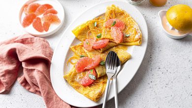 Crêpes façon Suzette pamplemousse de Floride