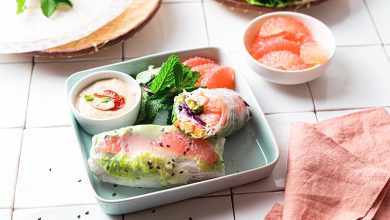 Rouleaux de printemps poulet pamplemousse de Floride