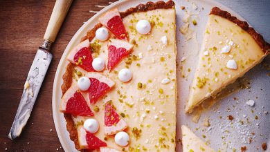 Tarte fondante au pomelo