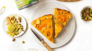 Tarte rustique abricots crème de pistache