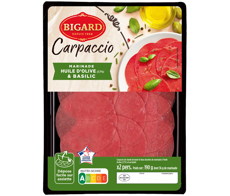 Bigard Carpaccio “Huile d’olive et basilic” 