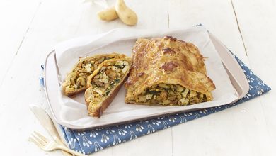 Feuilleté de légumes Ratte du Touquet tofu